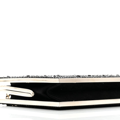 Judith Leiber Swarovski Crystal Minaudiere Clutch Black Gold 7 of 9