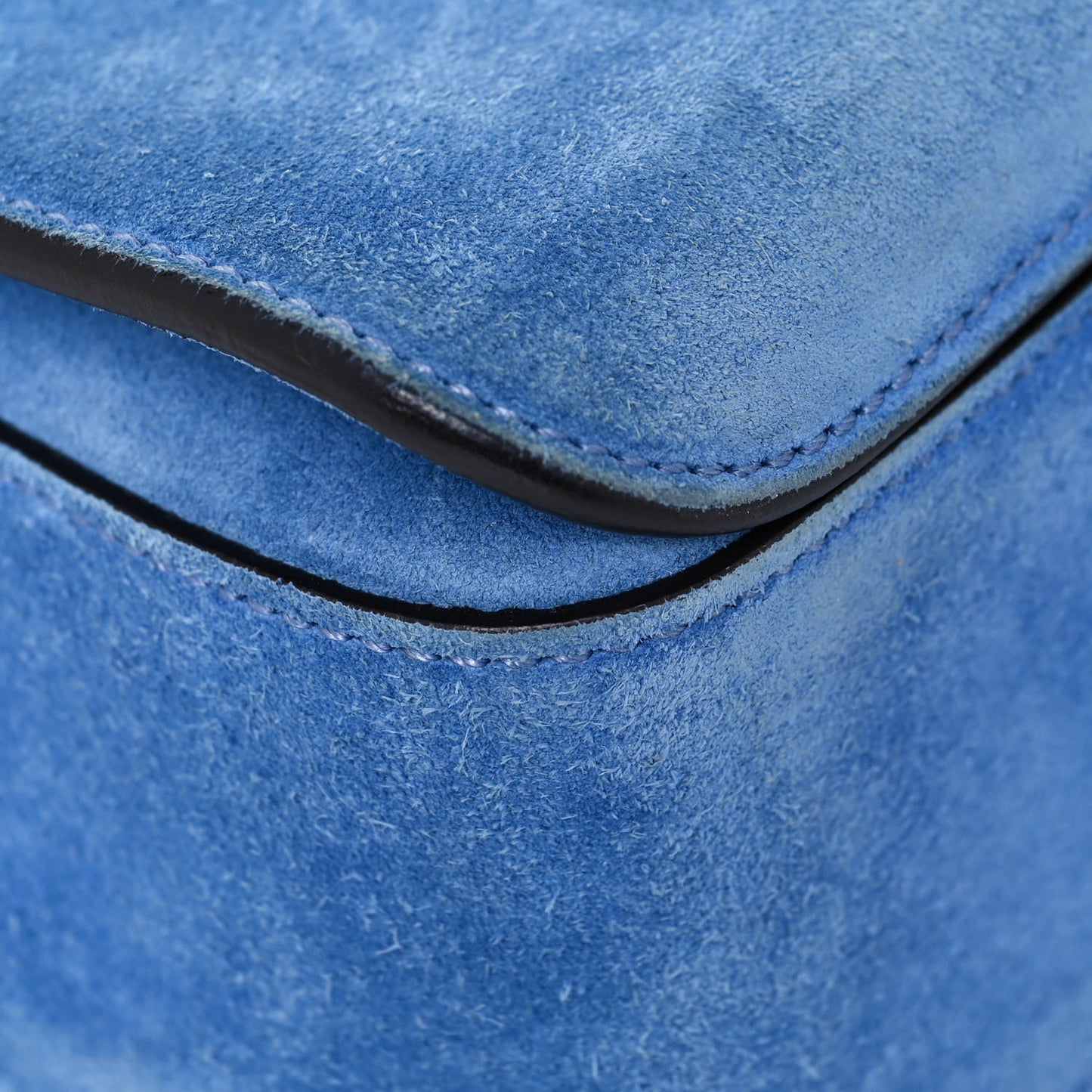 Soft Suede Small Jackie Shoulder Bag Cerulean Blue