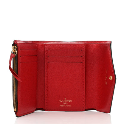 Louis Vuitton Damier Ebene Victorine Wallet Red 5 of 7