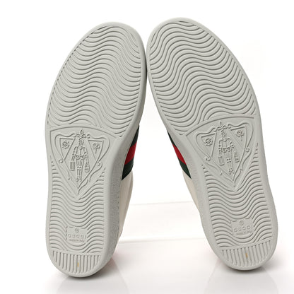 Gucci X FREYA HARTAS Calfskin Miro Soft Web Mythical Creature Embroidered Mens Ace Sneakers 8 New Mystic White 6 of 10