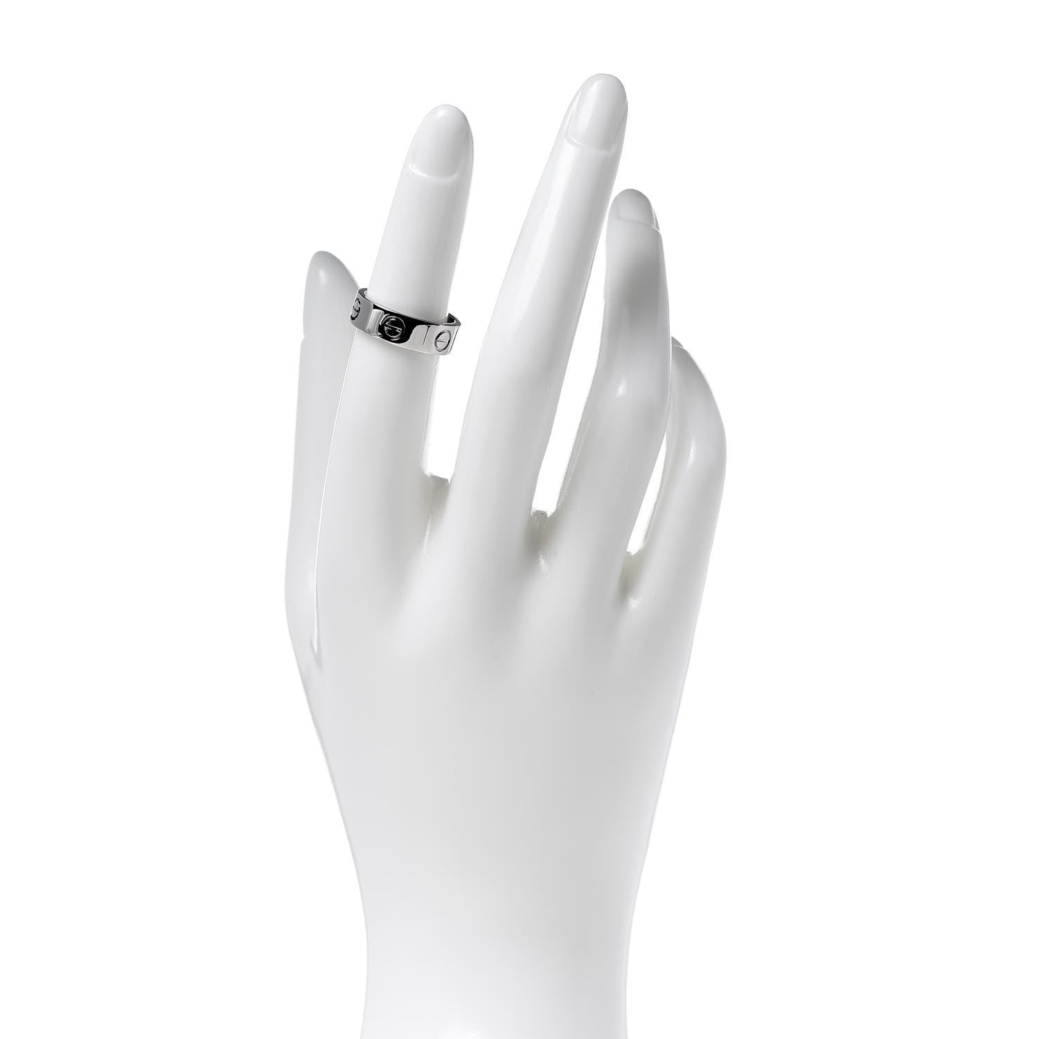 Cartier 18K White Gold 5.5mm LOVE Ring 50 5.25 2 of 5