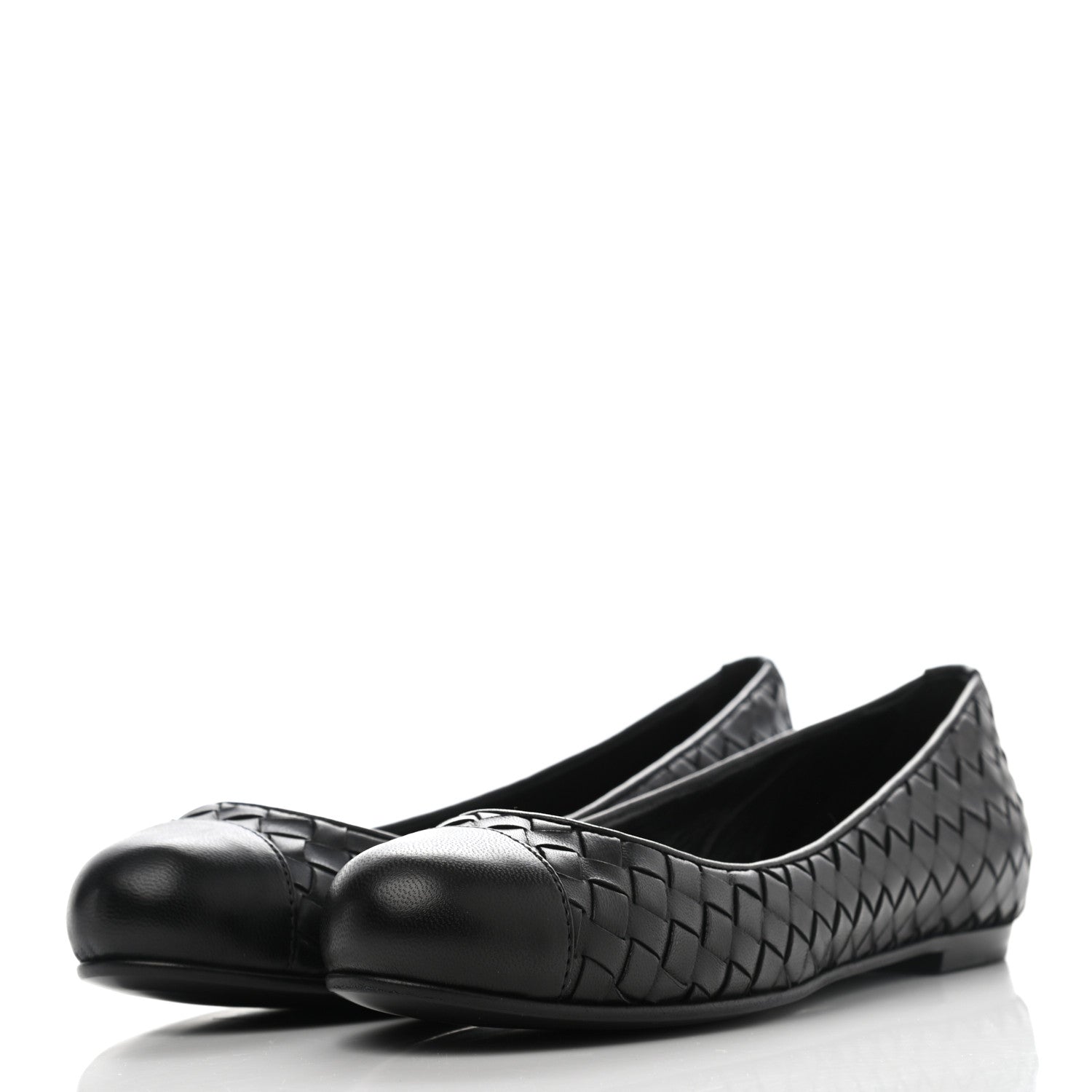 Bottega Veneta Nappa Intrecciato Flats 36.5 Black 3 of 7