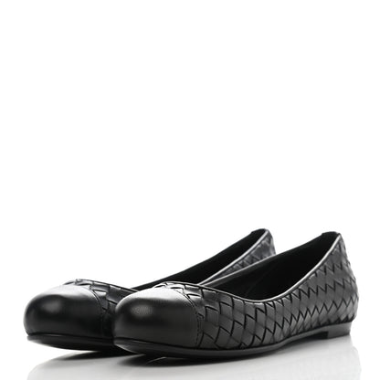 Bottega Veneta Nappa Intrecciato Flats 36.5 Black 3 of 7