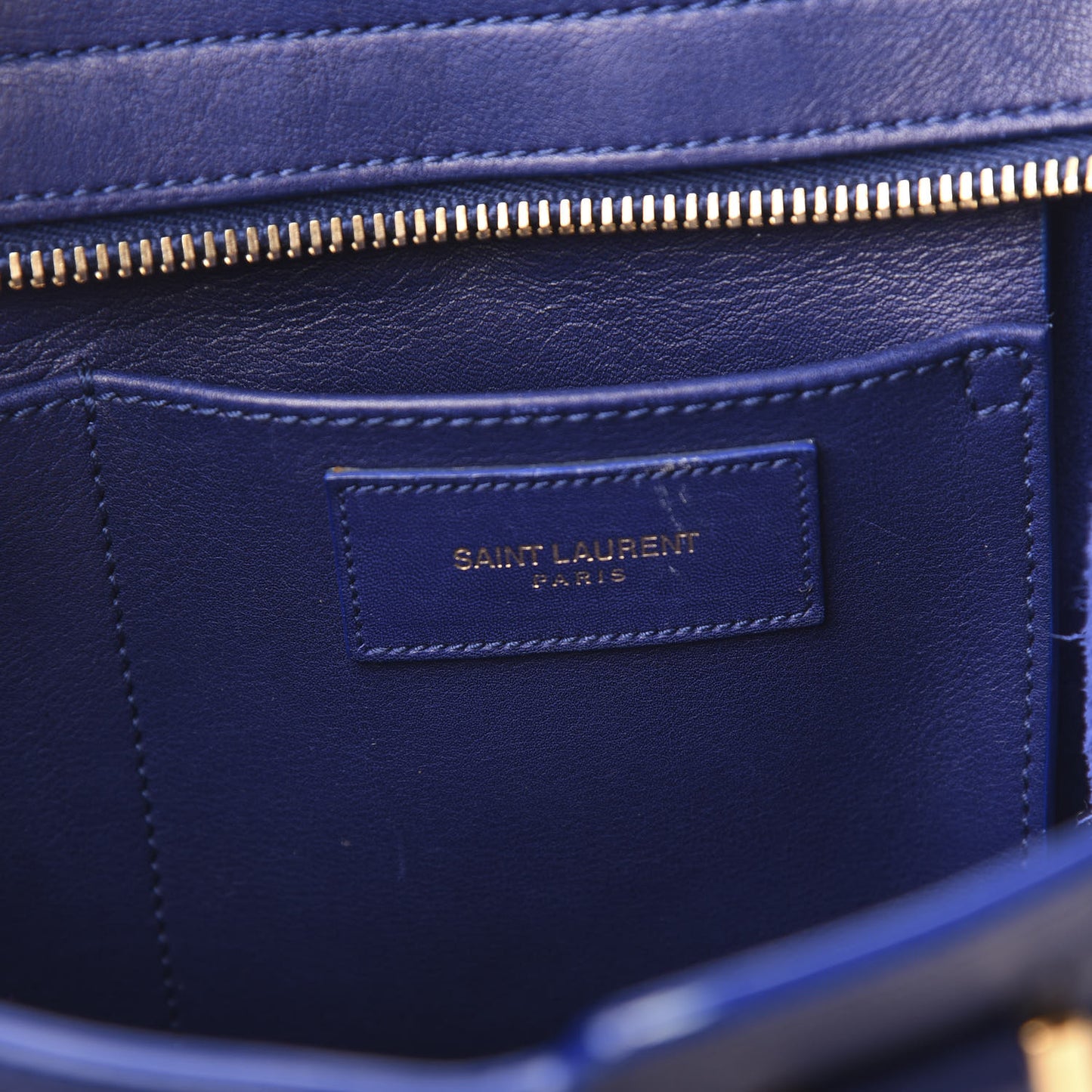 Calfskin Small Classic Y Cabas Navy