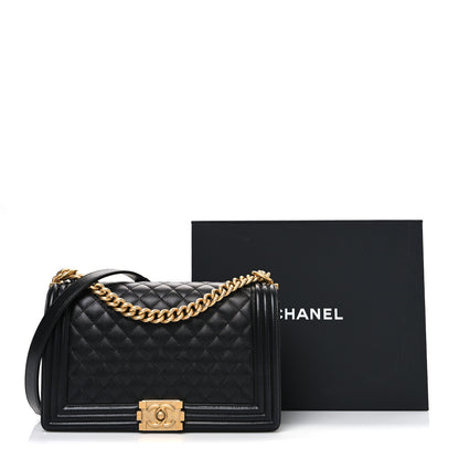 Chanel Caviar Quilted New Medium Boy Flap Black Black 11 of 11