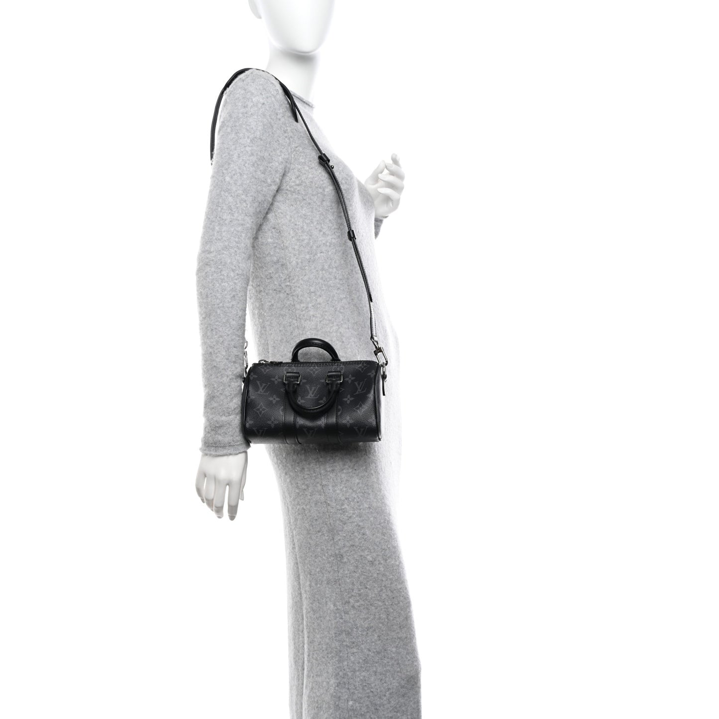 Reverse Monogram Eclipse Keepall XS Black