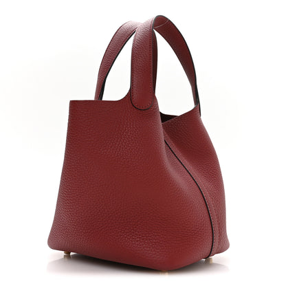 Hermes Taurillon Clemence Picotin Lock 18 PM Rouge H 3 of 13