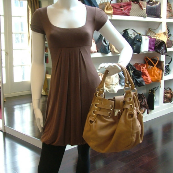 Jimmy Choo Leather RILEY Tote Tan 2 of 11