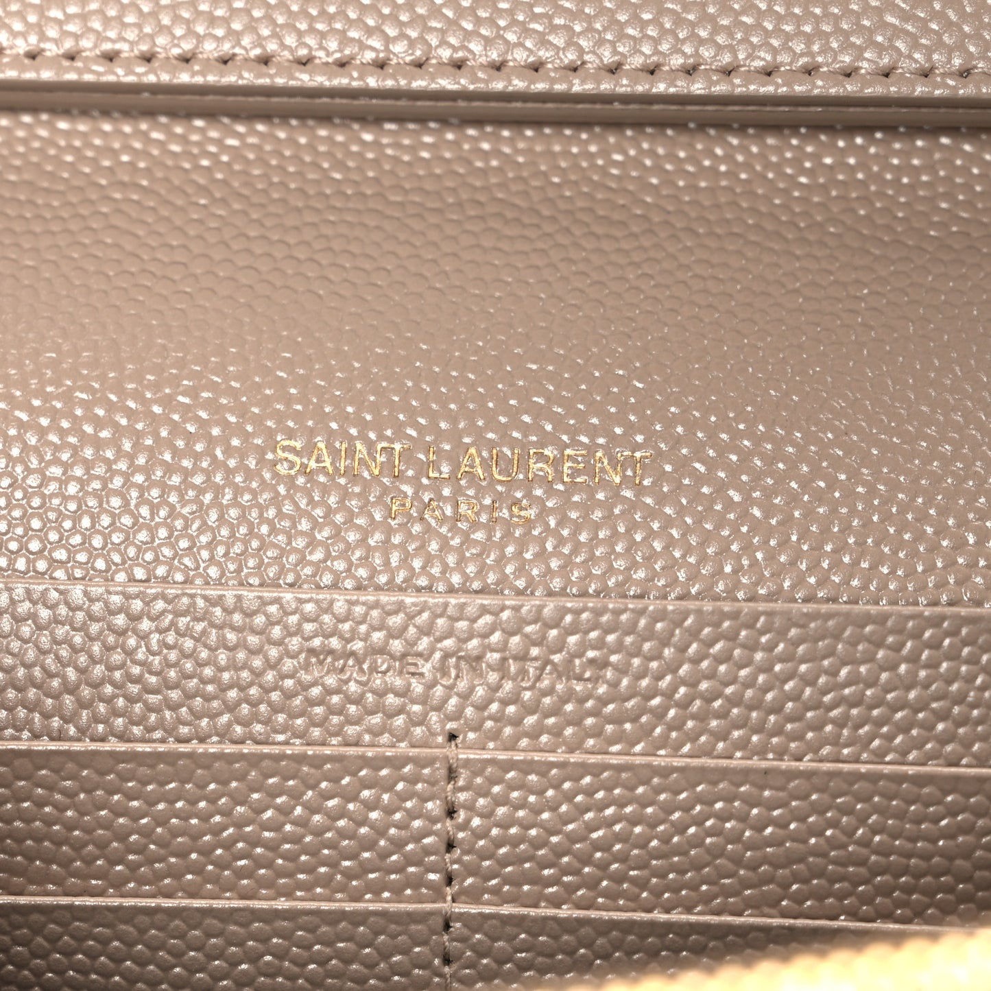 Grain De Poudre Matelasse Chevron Monogram Chain Wallet Nude Powder