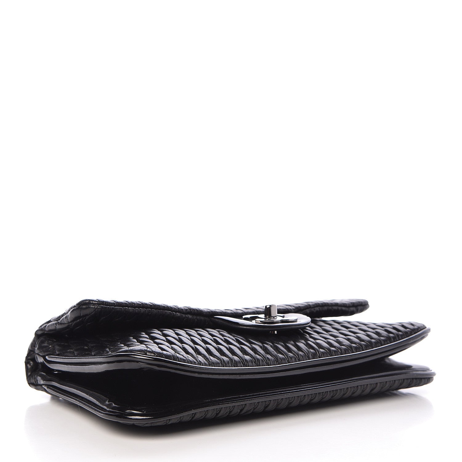 Chanel Vinyl Lambskin Quilted Shoulder Flap Black 4 of 10