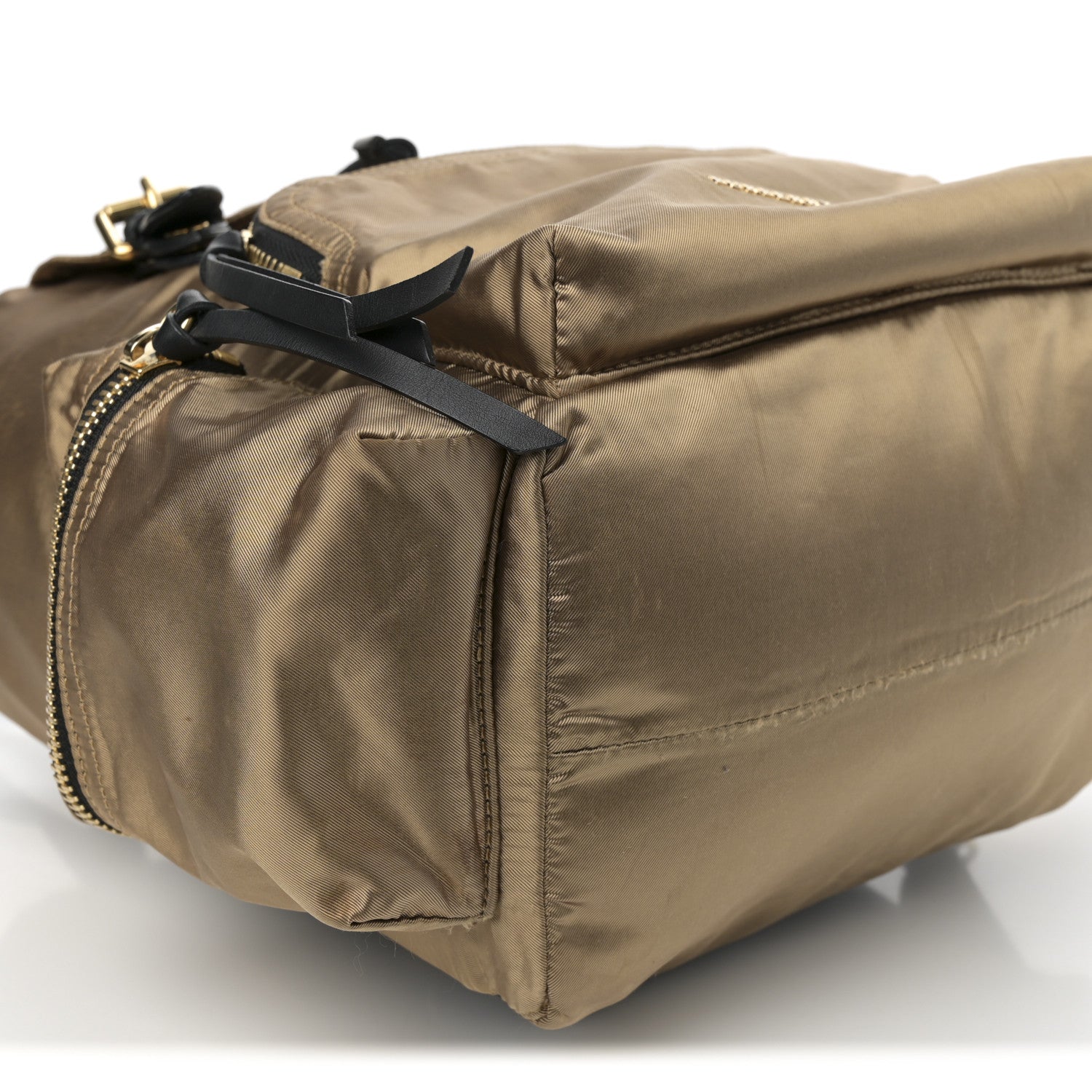 Burberry Metallic Satin Nylon Medium Rucksack Backpack Gold 9 of 13