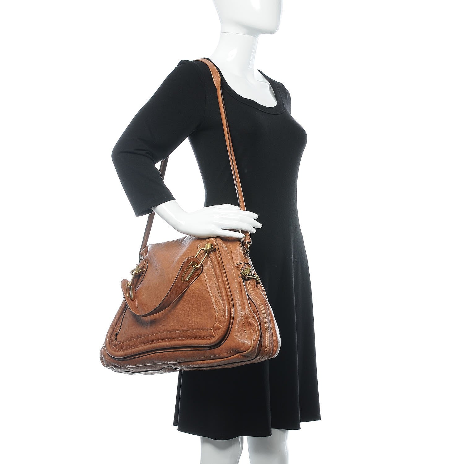 Chloe Calfskin Large Paraty Caramel 2 of 20