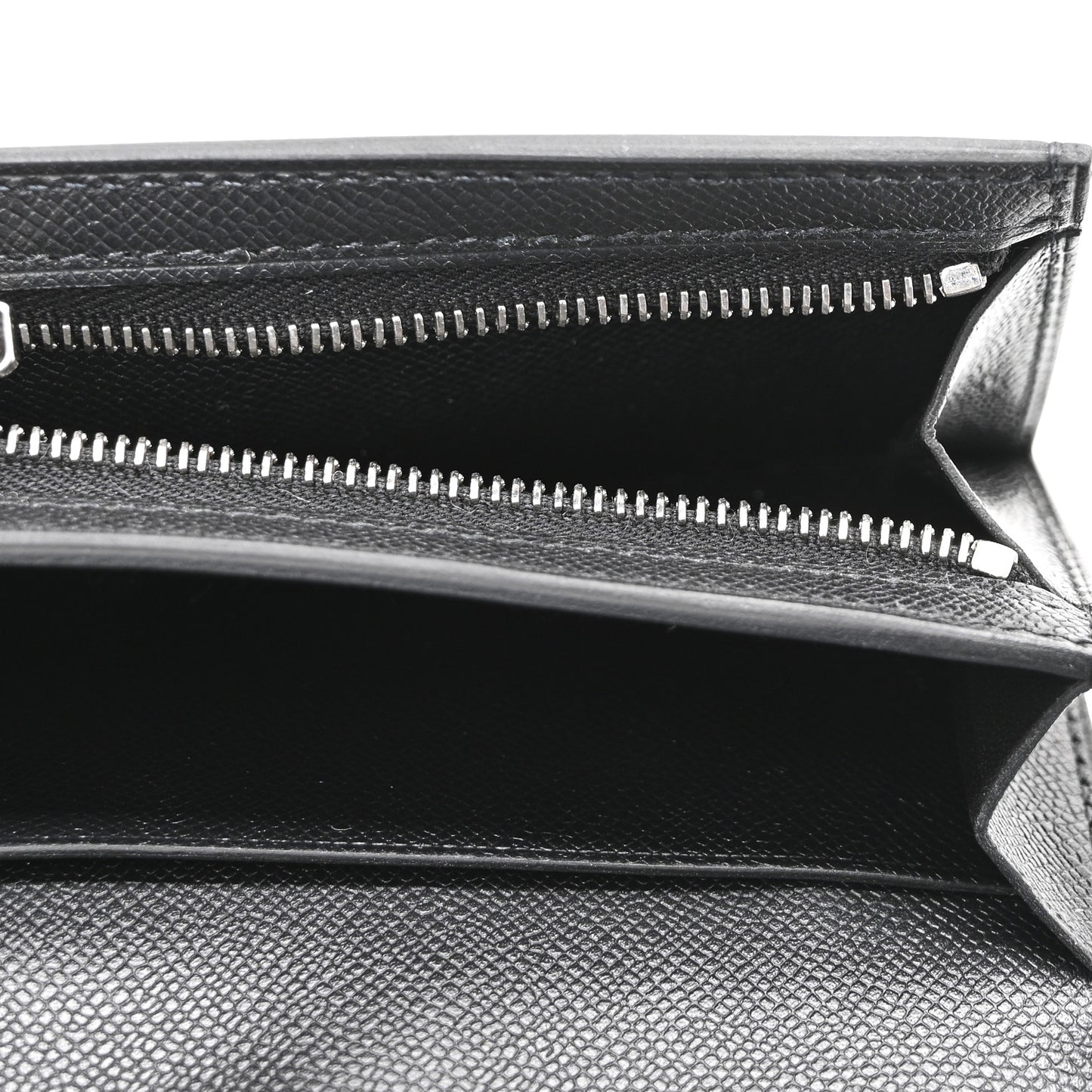 Madame Calfskin Kelly Pocket Slim Wallet Black