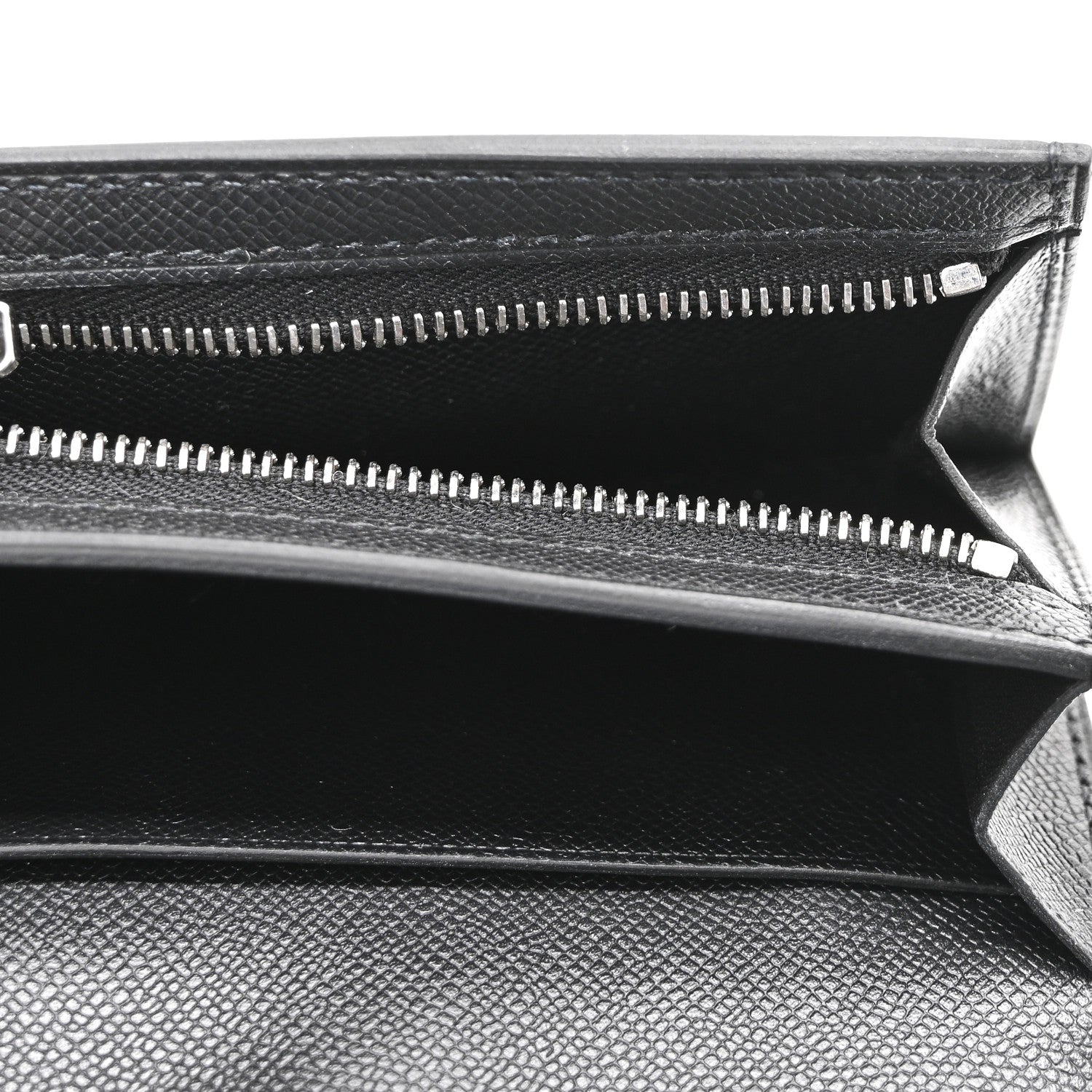 Hermes Madame Calfskin Kelly Pocket Slim Wallet Black 5 of 9