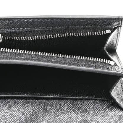 Hermes Madame Calfskin Kelly Pocket Slim Wallet Black 5 of 9