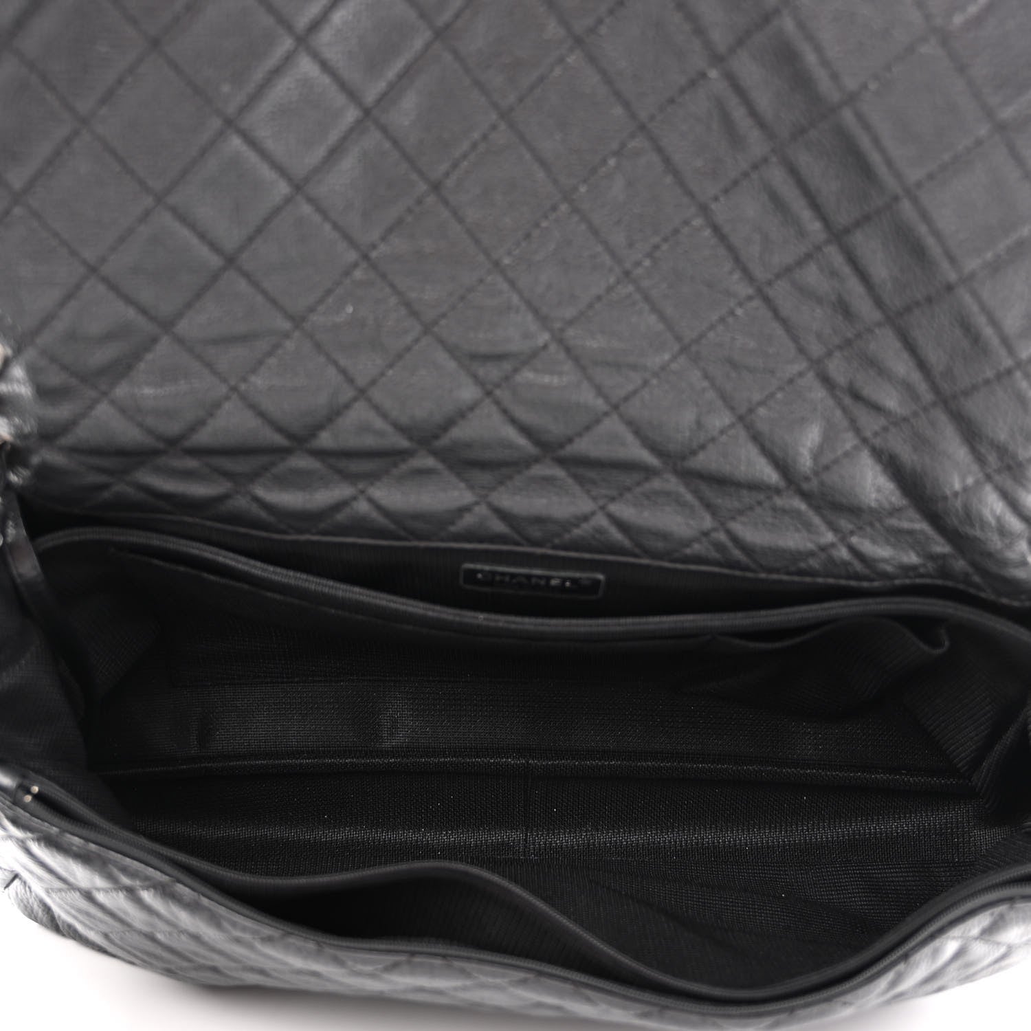 Chanel Calfskin Quilted XXL Travel Flap Bag Black 5 of 10
