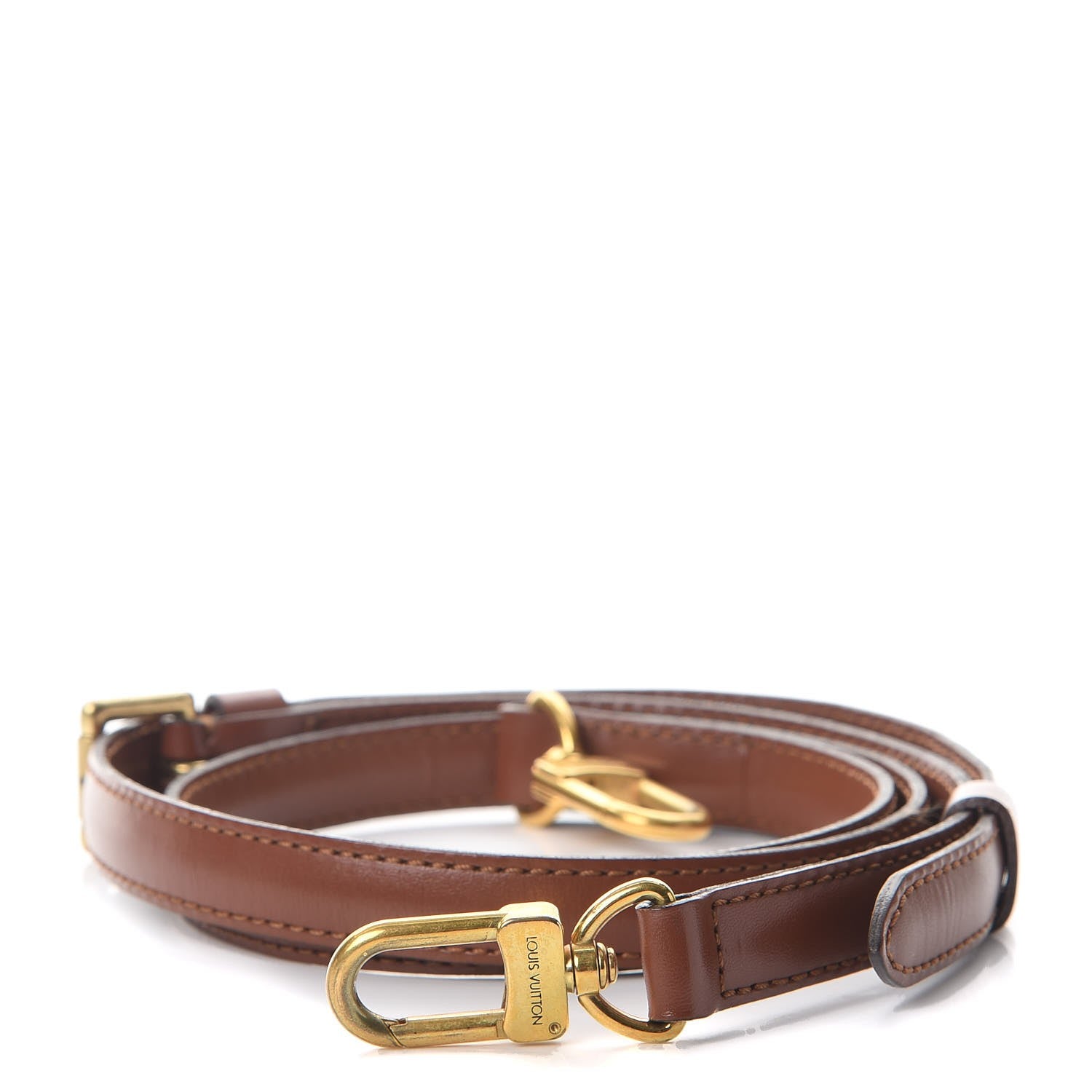 Louis Vuitton Calfskin 16mm Monceau Adjustable Shoulder Strap Brown 1 of 7