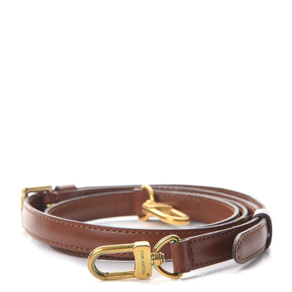 Louis Vuitton Calfskin 16mm Monceau Adjustable Shoulder Strap Brown 1 of 7