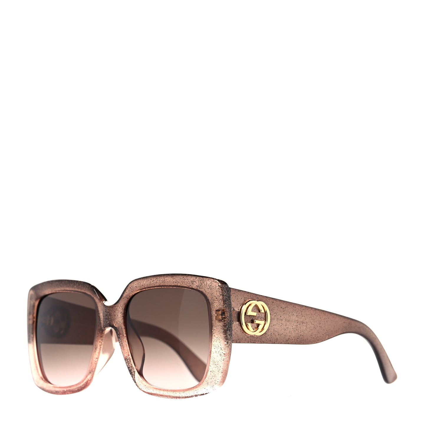 Acetate Glitter Optyl Square Sunglasses GG3837/F/S Brown Pink