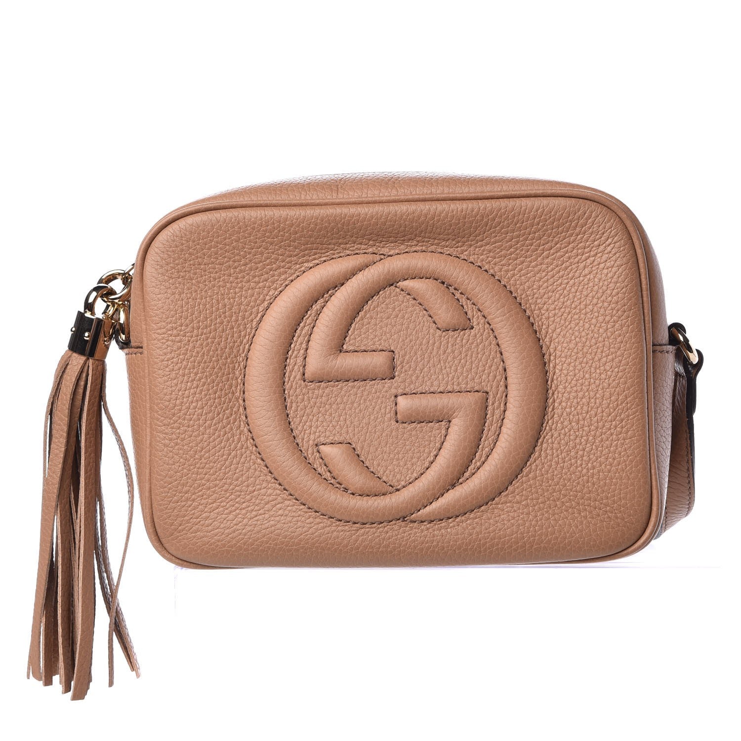 Gucci Pebbled Calfskin Small Soho Disco Bag Camelia 1 of 8