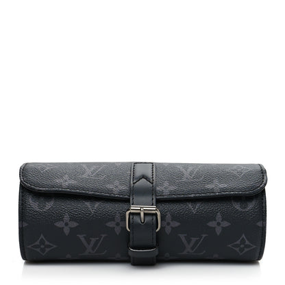 Louis Vuitton Monogram Eclipse 3 Watch Travel Case 1 of 9