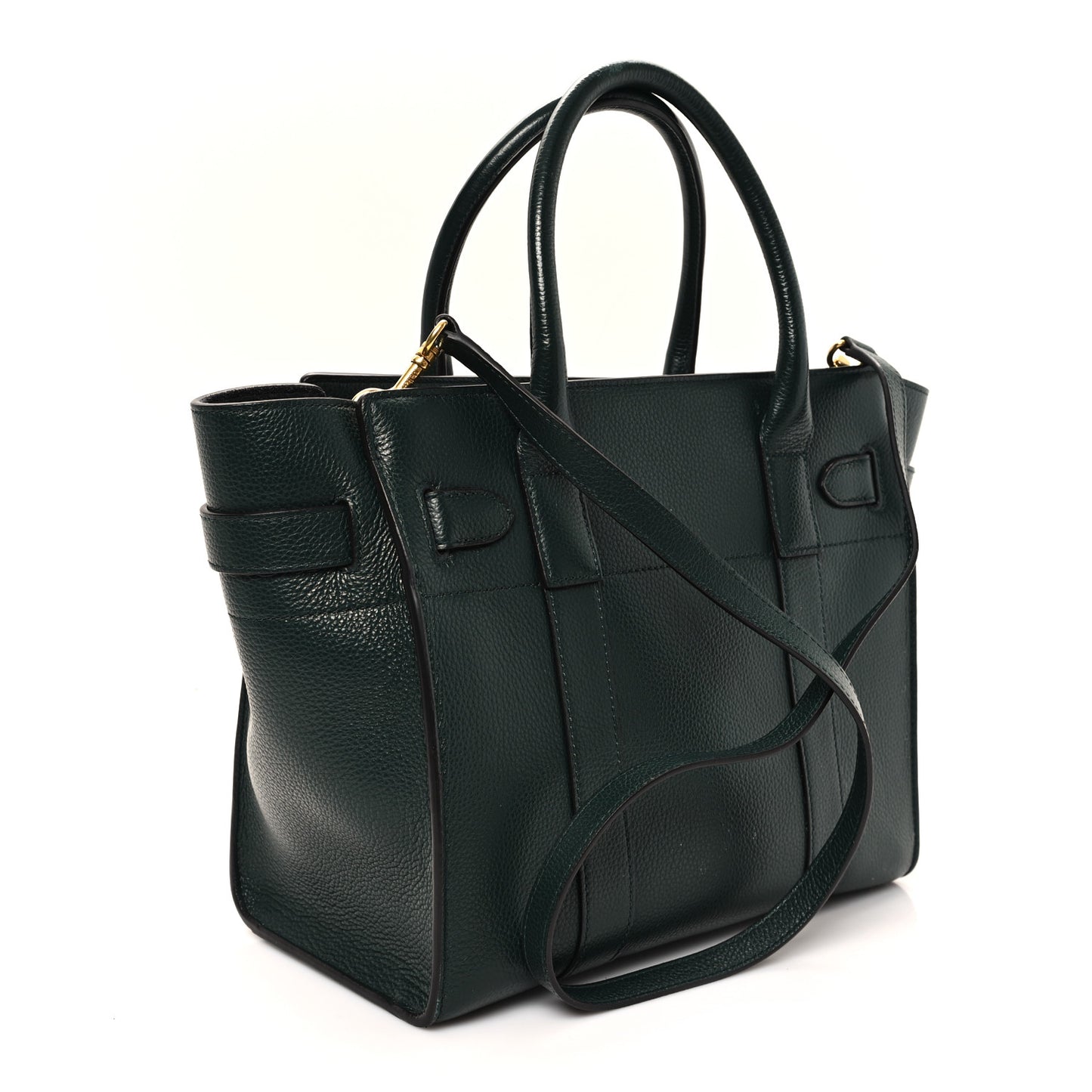 Classic Grain Small Bayswater Zip Tote Mulberry Green