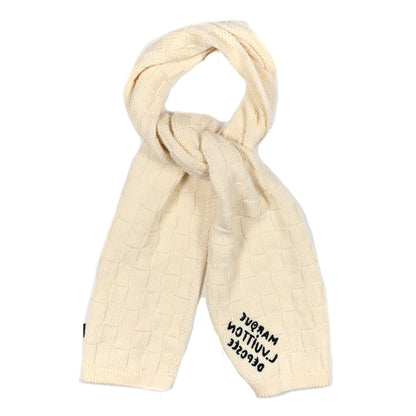 Louis Vuitton Wool Damier Snug Scarf Cream 1 of 3