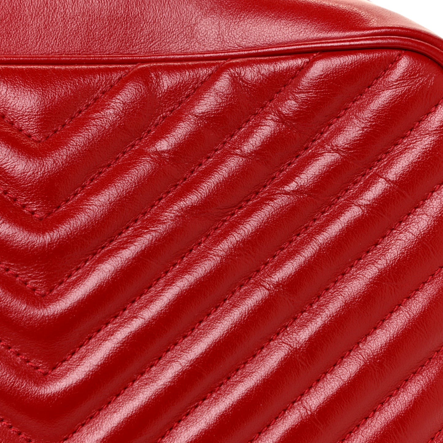 Calfskin Matelasse Monogram Lou Camera Bag Red