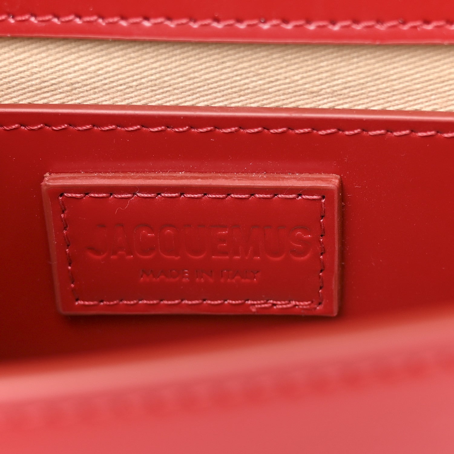 Jacquemus Glazed Calfskin Le Grand Bambino Red 6 of 13