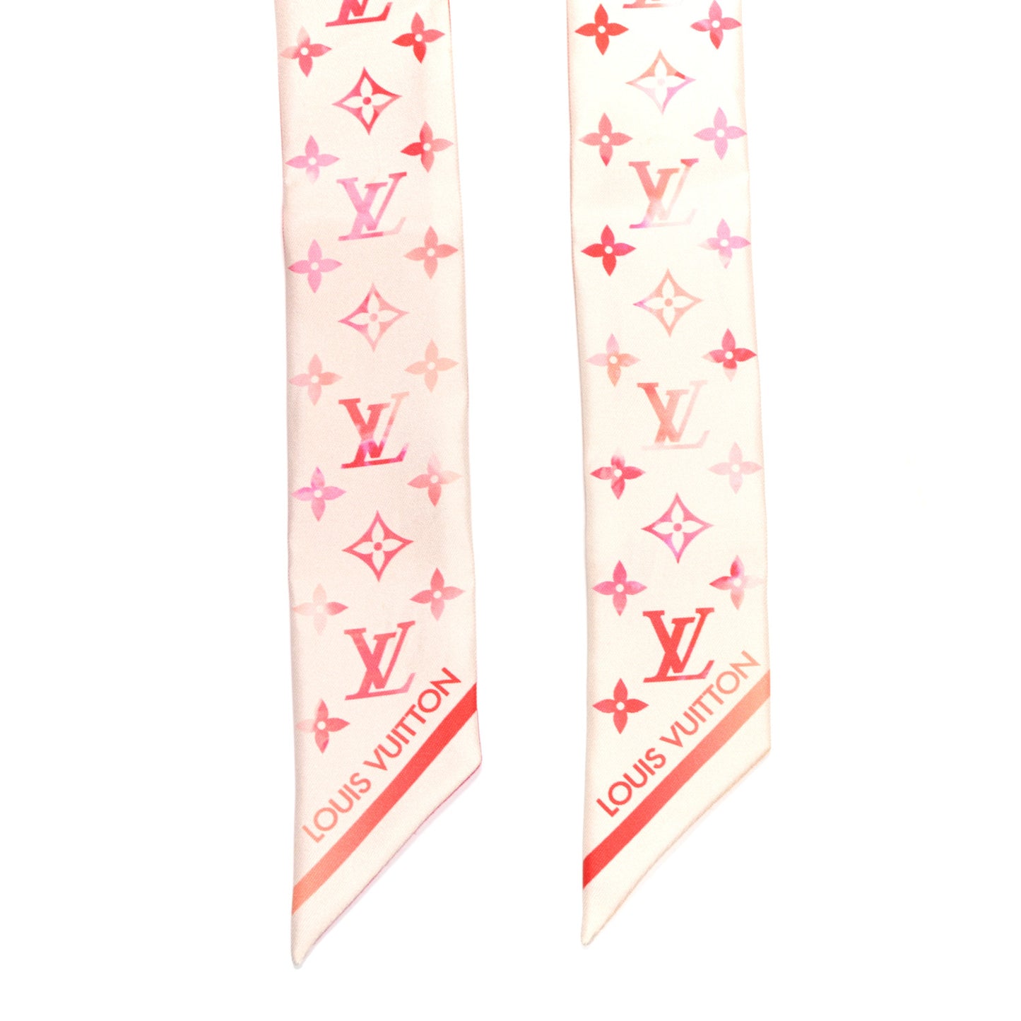 Silk Monogram Sunrise Aquarelle Nano Bandeau Pink