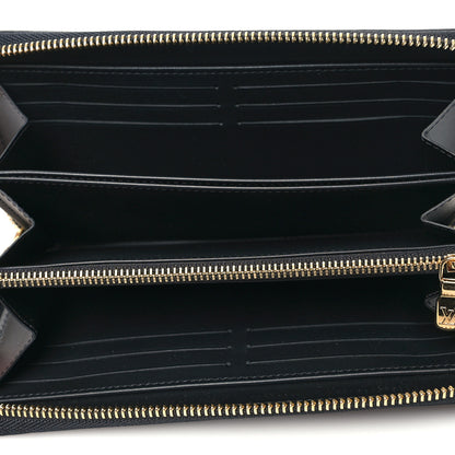 Louis Vuitton Calfskin Nanogram Embossed Zippy Wallet Black 5 of 7