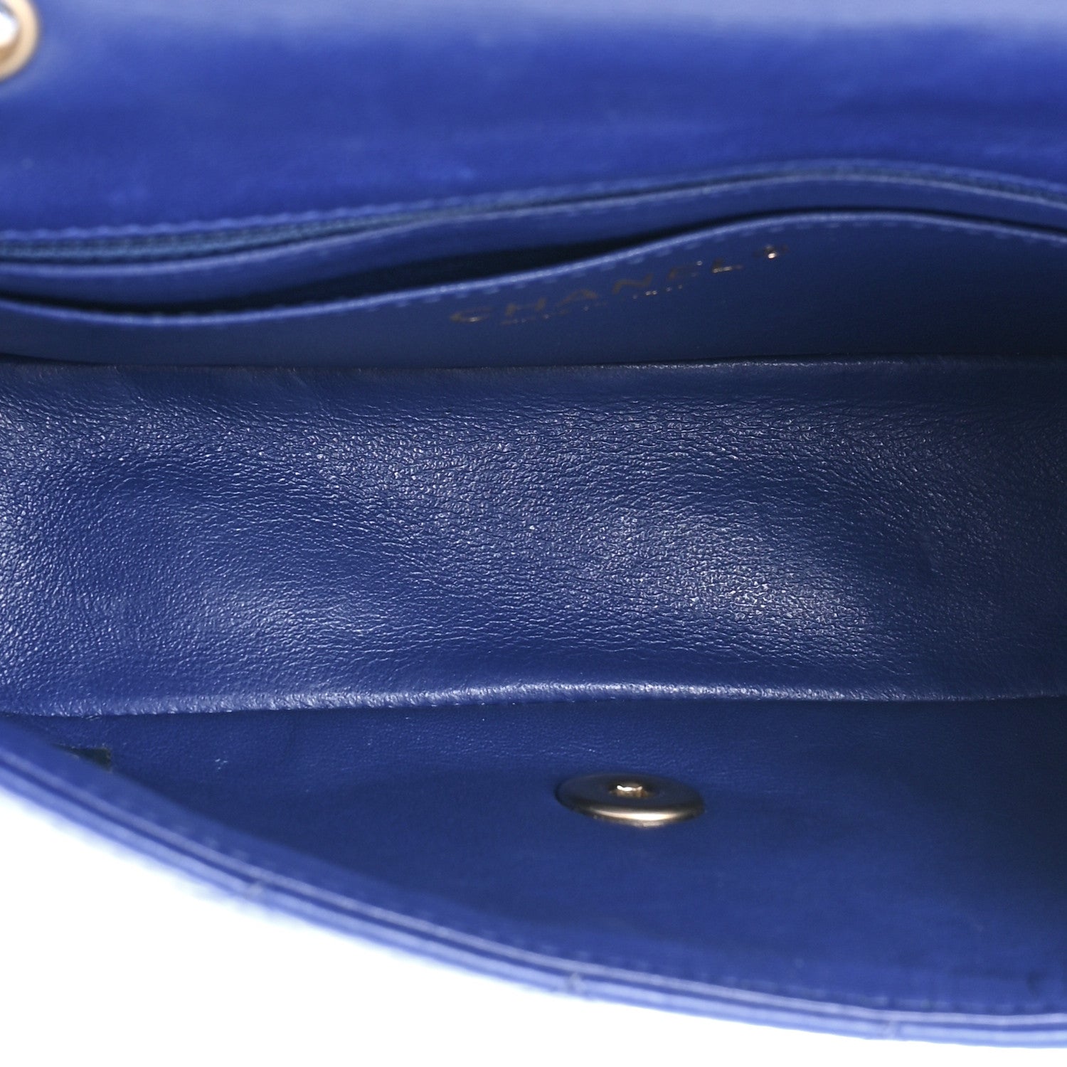 Chanel Lambskin Quilted Mini Rectangular Flap Blue 5 of 16