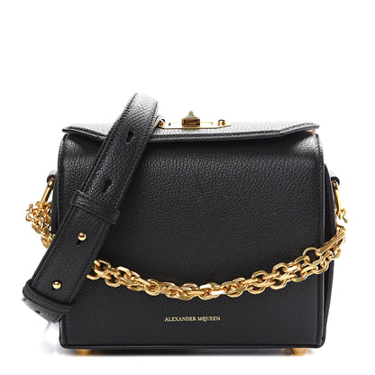 Alexander McQueen Fine Grain Goatskin Box Shoulder Bag 19 Black 1 of 9