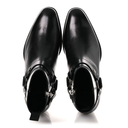 Saint Laurent Calfskin Mens Wyatt Marrakesh Harness Ankle Boots 40 Black 2 of 13