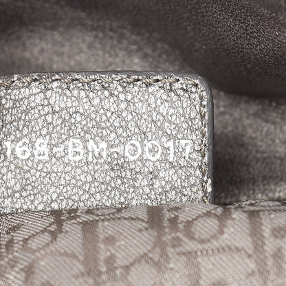 Christian Dior Metallic Lambskin Cannage Flap Shoulder Bag Silver 7 of 13
