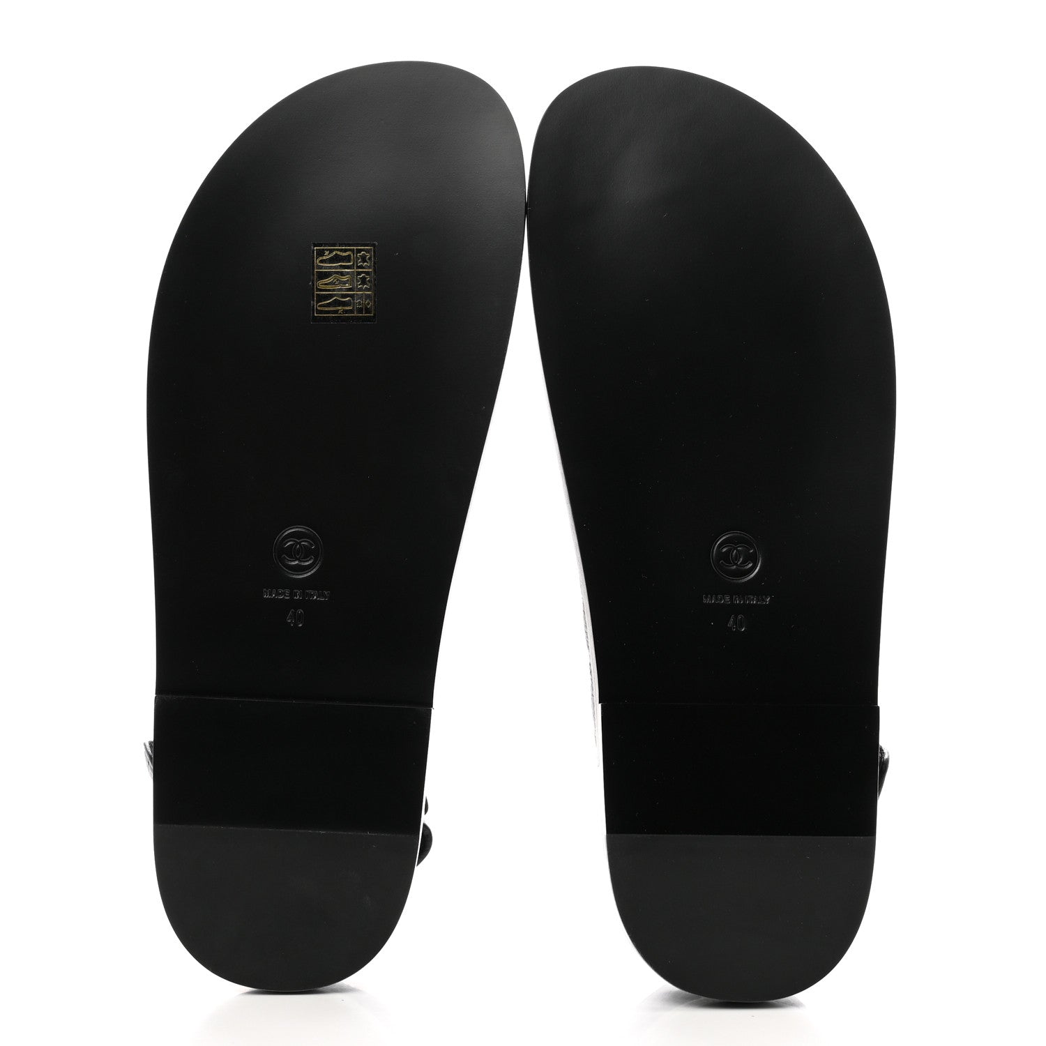 Chanel Grained Calfskin Velcro Dad Sandals 40 Black 5 of 9