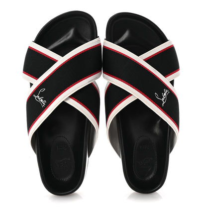 Christian Louboutin Canvas Calfskin Mens Hot Cross Bizz Sandals 43 2 of 9