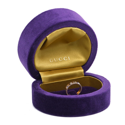 Gucci 18K Rose Gold Enamel 4mm Icon Blooms Ring 52 6 5 of 5