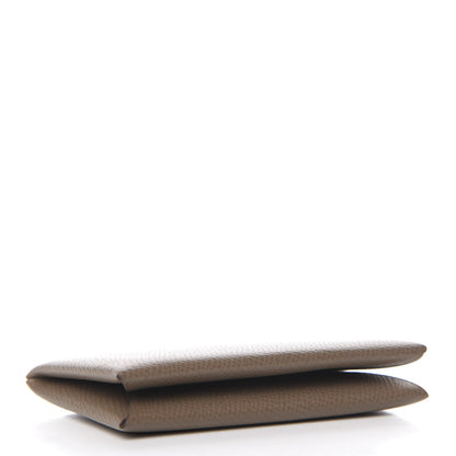 Hermes Epsom Calvi Card Case Etoupe 4 of 8