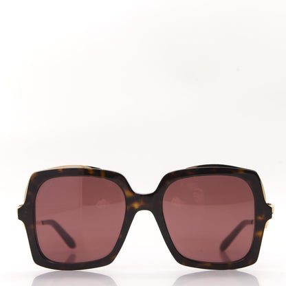 Cartier Metal Panthère de Square Sunglasses CT0117S Tortoise 2 of 8