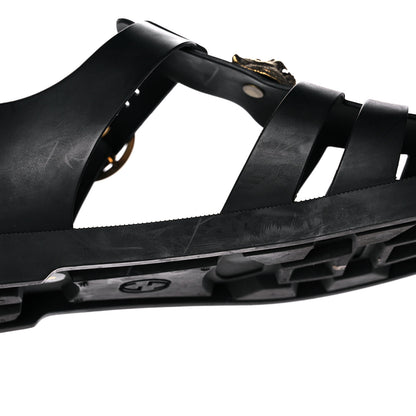 Gucci Rubber Mens Buckle Strap Sandal 8 Black 10 of 12