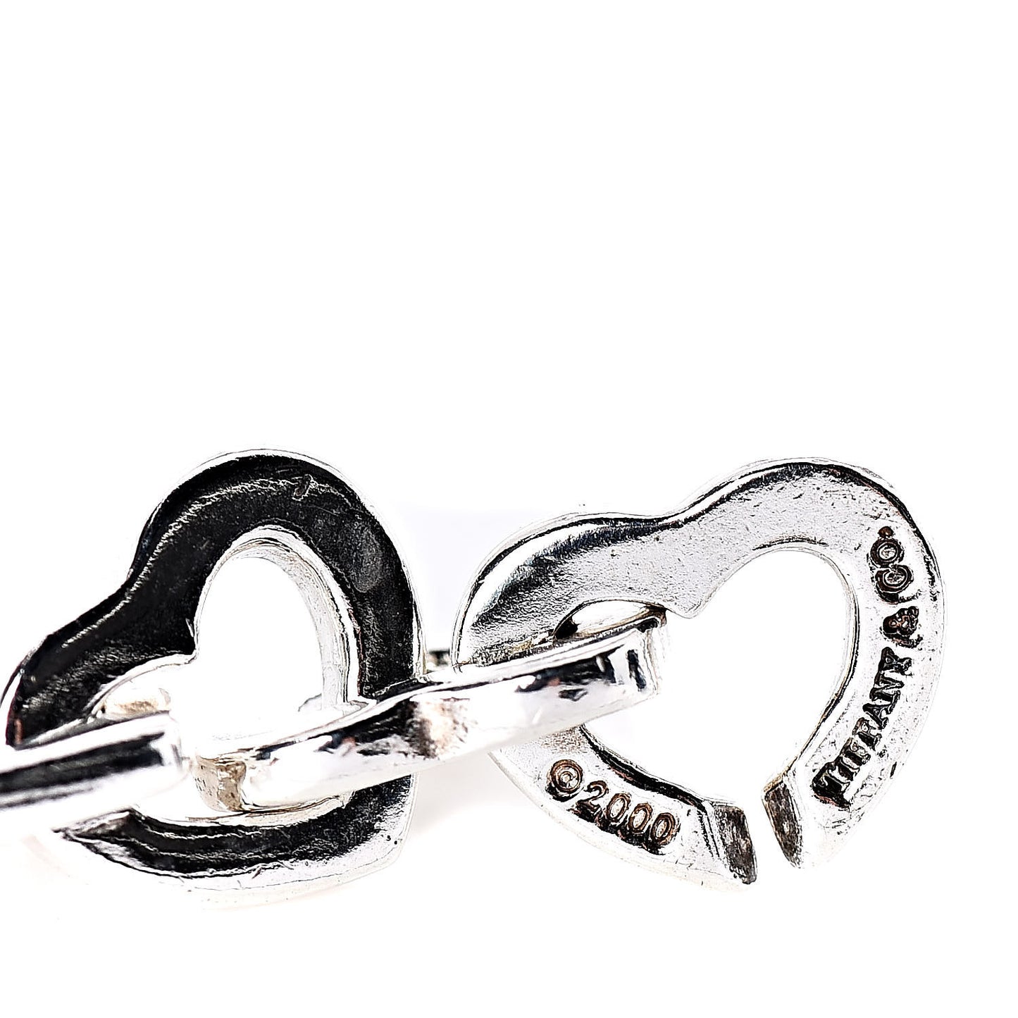 Sterling Silver 18K Yellow Gold Heart Links Bracelet