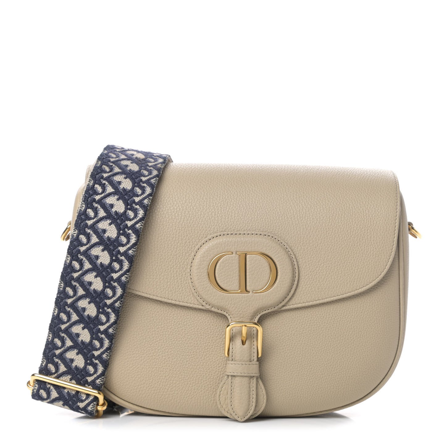 Grained Calfskin Large Bobby Flap Beige