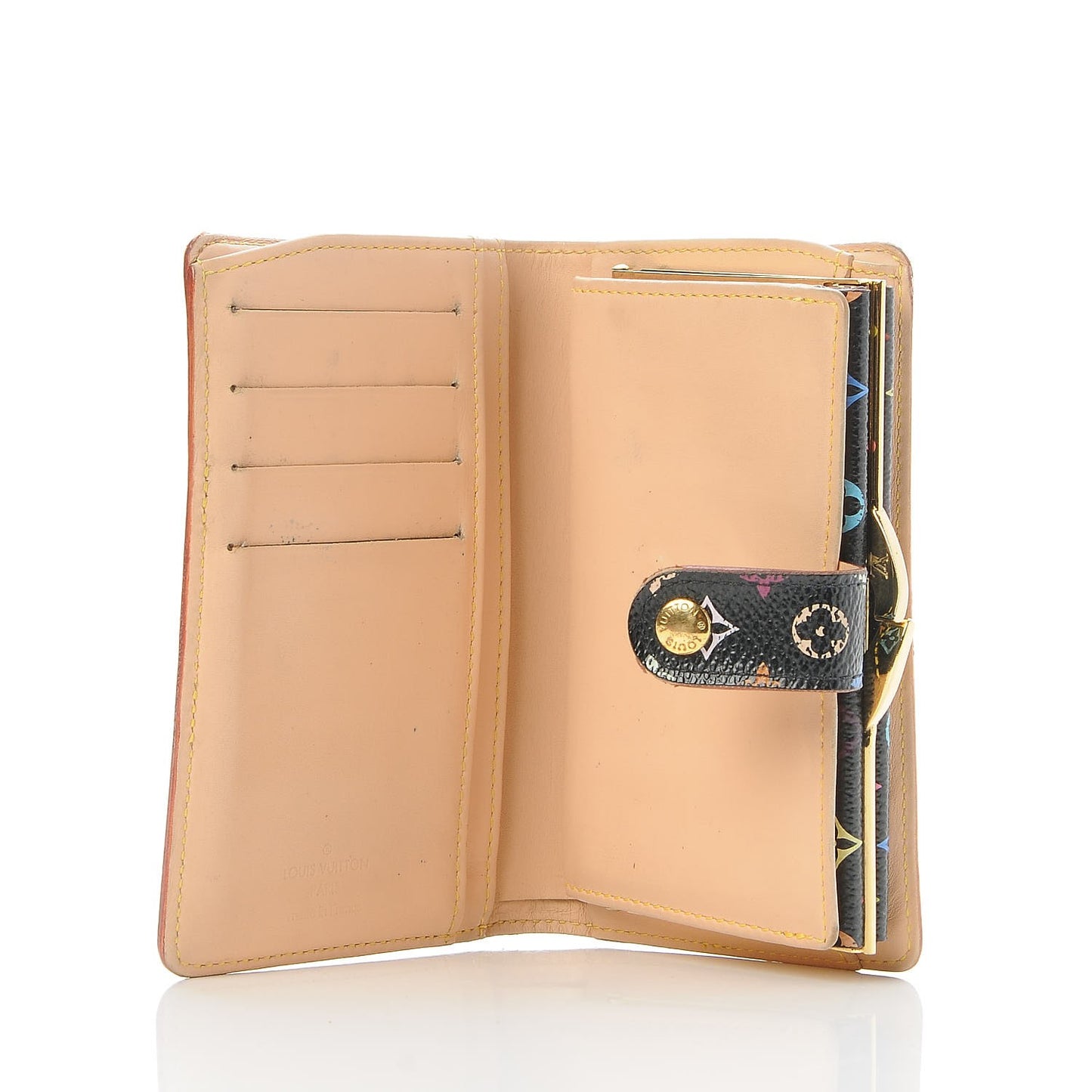 Monogram Multicolor French Purse Wallet Black