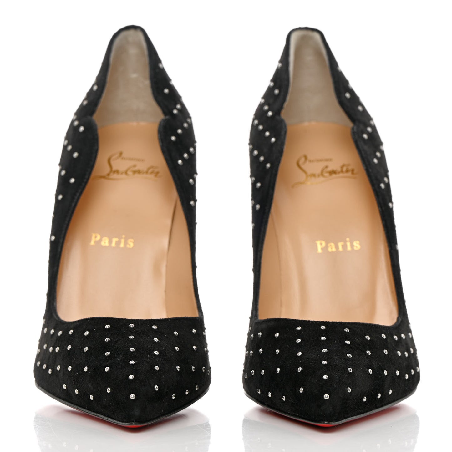 Veau Velours Studded Hot Chick 100 Pumps 38 Black Silver