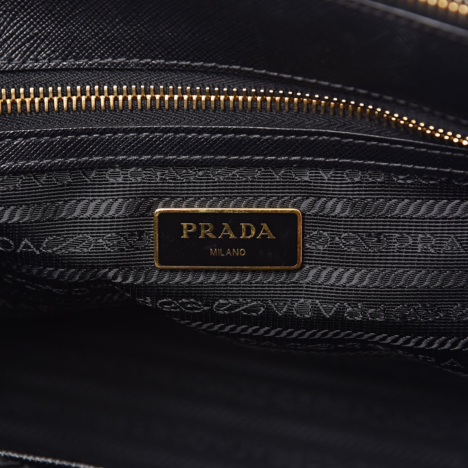 Prada Saffiano Small Galleria Double Zip Tote Black 6 of 10