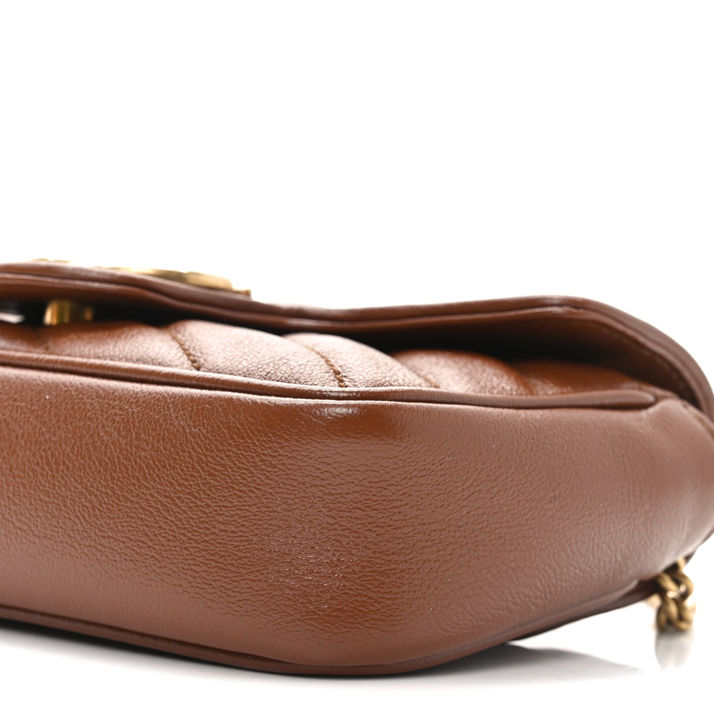Azalea Calfskin Matelasse Diagonal Super Mini GG Marmont Shoulder Bag Cuir