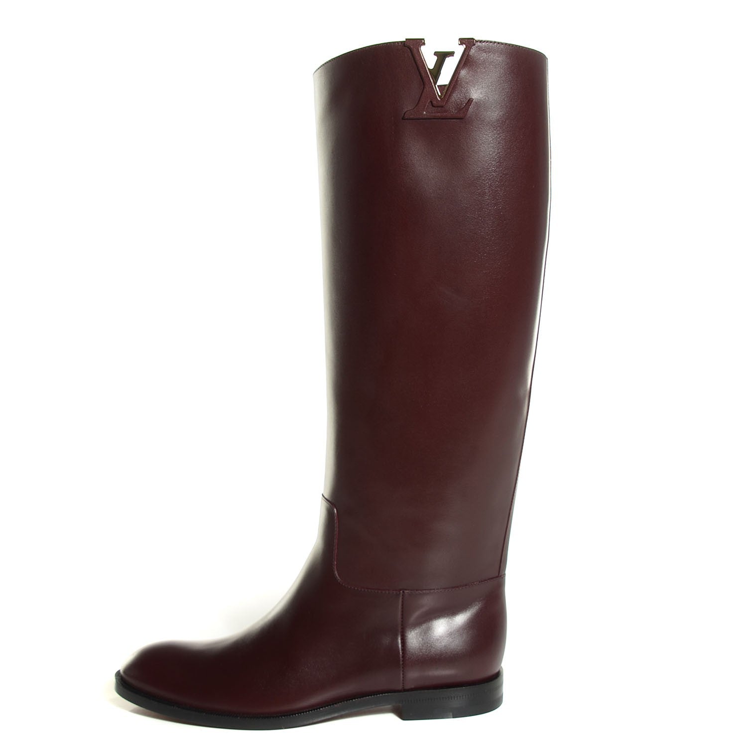 Louis Vuitton Heritage Flat High Boots 37 Bordeaux 1 of 7