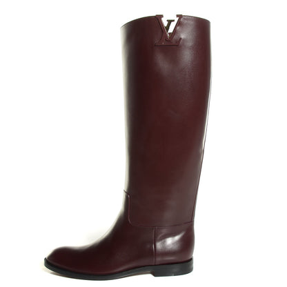 Louis Vuitton Heritage Flat High Boots 37 Bordeaux 1 of 7