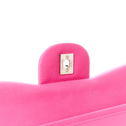 Chanel Iridescent Caviar Quilted Jumbo Double Flap Pink 7 of 14